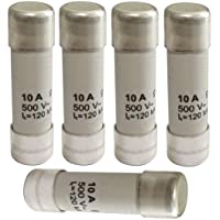 Los mejores  - AERZETIX: 5x Fusible cerámico gG 3.8cm 10A 500VAC 10.3x38mm C42359